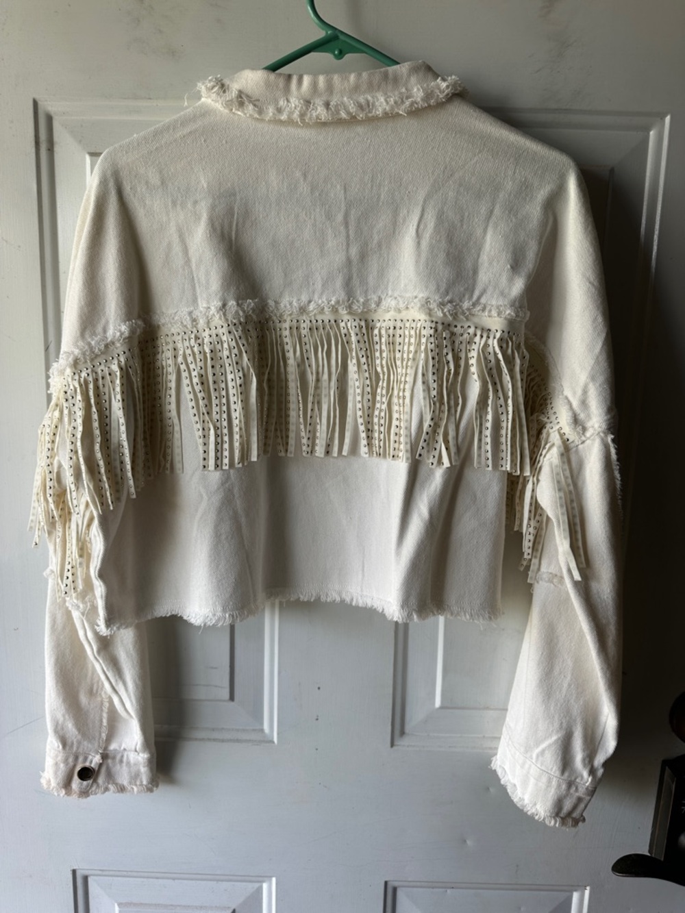 Ivory Fringe Cropped Jacket